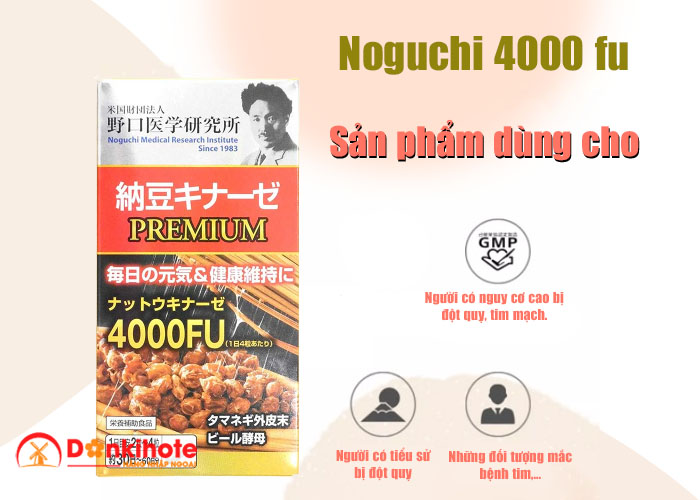 Viên uống Nattokinase Noguchi 4000FU Nhật Bản