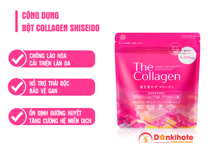 công dụng bột collagen shiseido