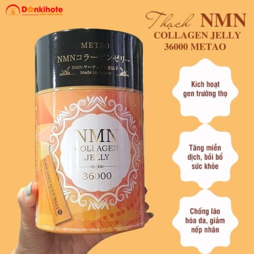 Thạch NMN Collagen Jelly 36000 Metao của Nhật Bản