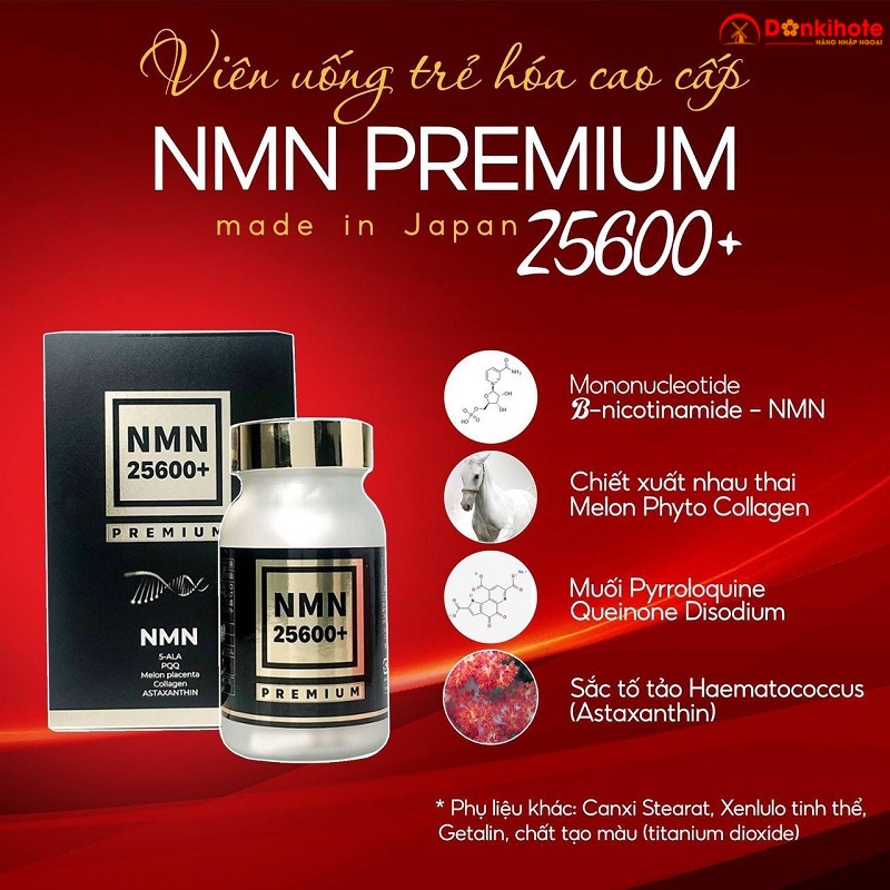 Thành phần viên uống NMN Premium 25600+ Thành phần viên uống NMN Premium 25600+