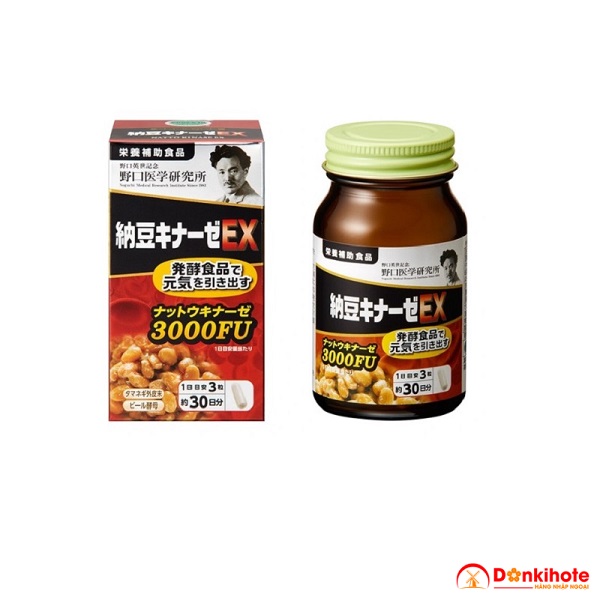 Giới thiệu viên phòng tai biến và đột quỵ Noguchi Nattokinase EX 3000FU hộp 90 viên Giới thiệu viên phòng tai biến và đột quỵ Noguchi Nattokinase EX 3000FU hộp 90 viên